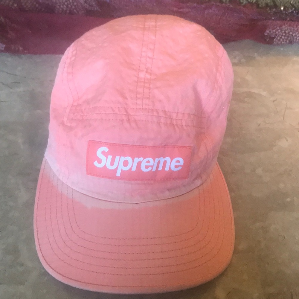 Supreme Overdyed Ripstop Camp Cap Pink